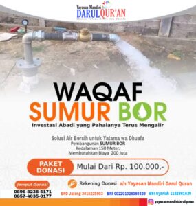 Read more about the article WAKAF SUMUR UNTUK YAYASAN YATIM PIATU