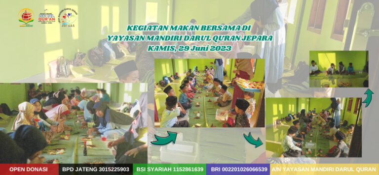 Read more about the article Kegiatan Makan Bersama Di Yayasan Mandiri Darul Quran Jepara