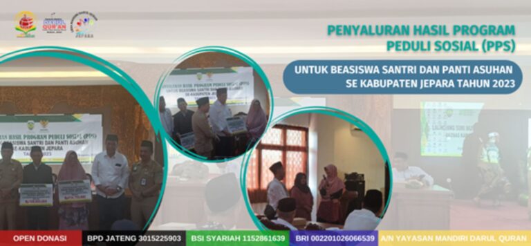 Read more about the article Penyaluran Hasil Program Peduli Sosial (PPS) Untuk Beasiswa Santri Dan Panti Asuhan Se Kabupaten Jepara Tahun 2023