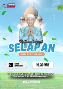 Read more about the article Keluarga Mandiri Darul Qur’an Gelar Acara Selapan, Doa Bersama, dan Silaturahmi