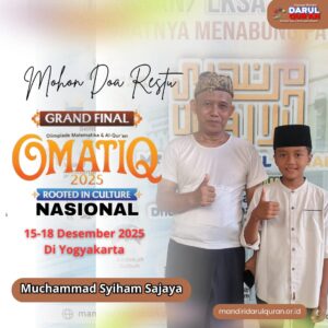 Read more about the article Syiham Sajaya Mengukir Prestasi Nasional, Anak Yatim Mandiri Darul Qur’an Harumkan Nama Yatim Mandiri Cabang Kudus di Jogyakarta